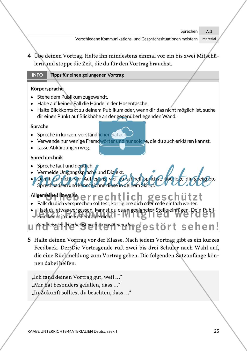 Sprechkompetenz: Halten von Vorträgen Preview 4