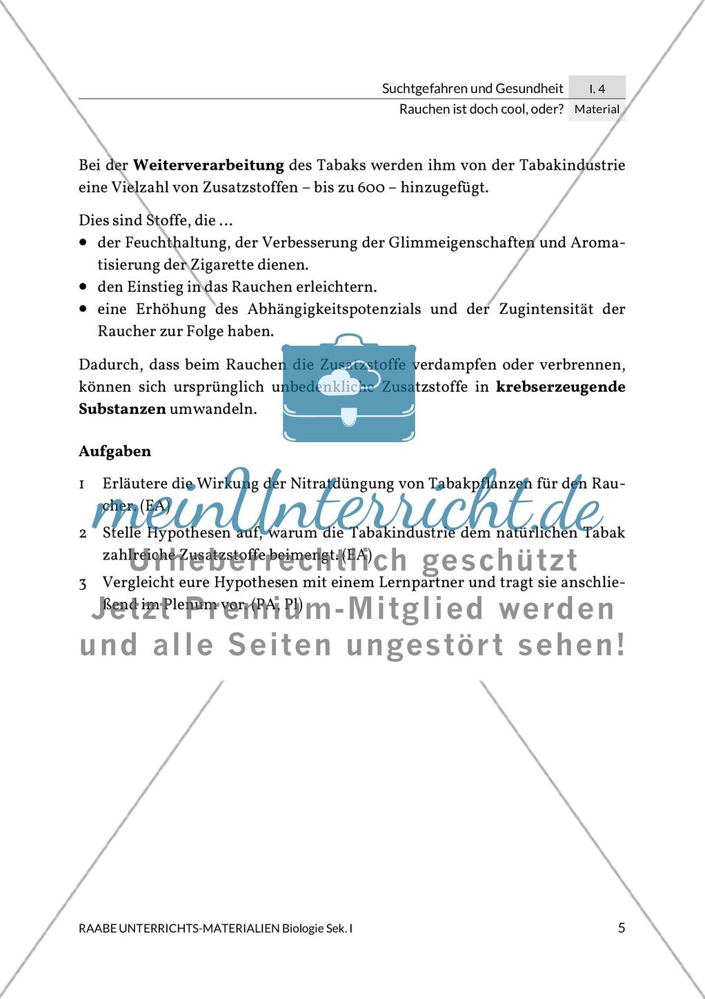 Die Wirkung der Zusatzstoffe und die Ziele der Tabakindustrie Preview 3