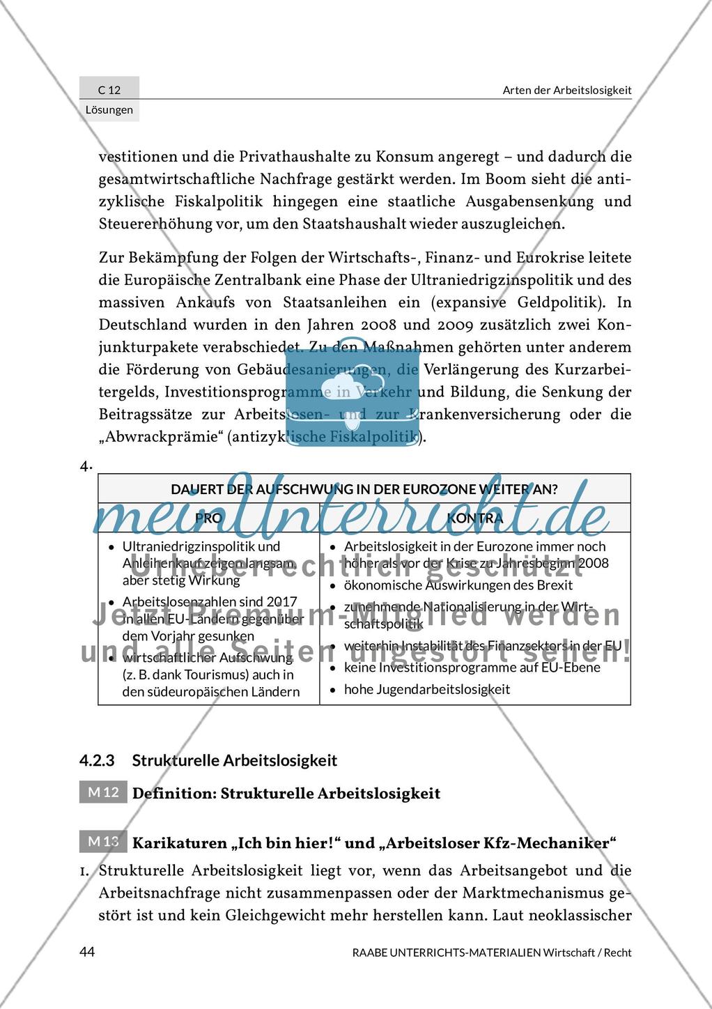 Lösungen: Arten der Arbeitslosigkeit Preview 10