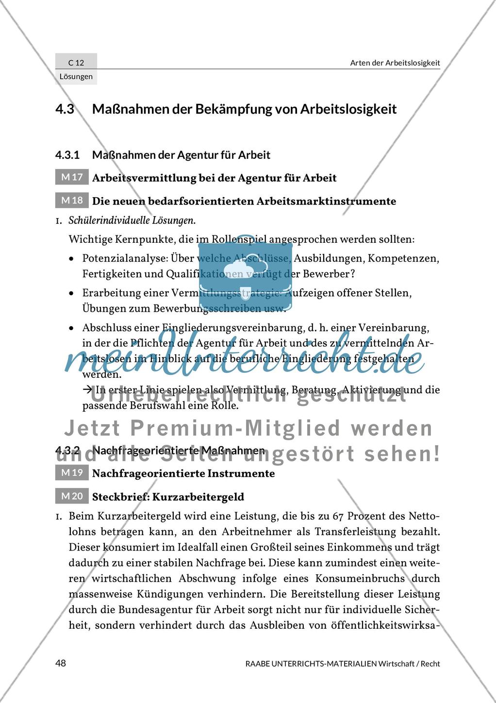 Lösungen: Arten der Arbeitslosigkeit Preview 14