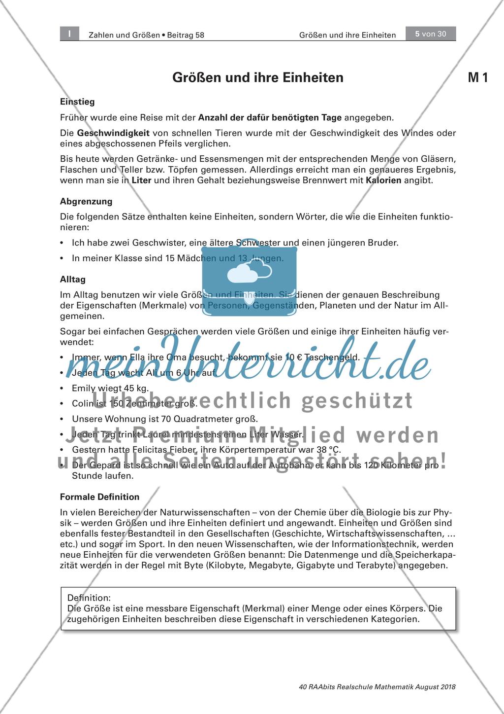 Umwandlung von Größen und Einheiten Preview 1