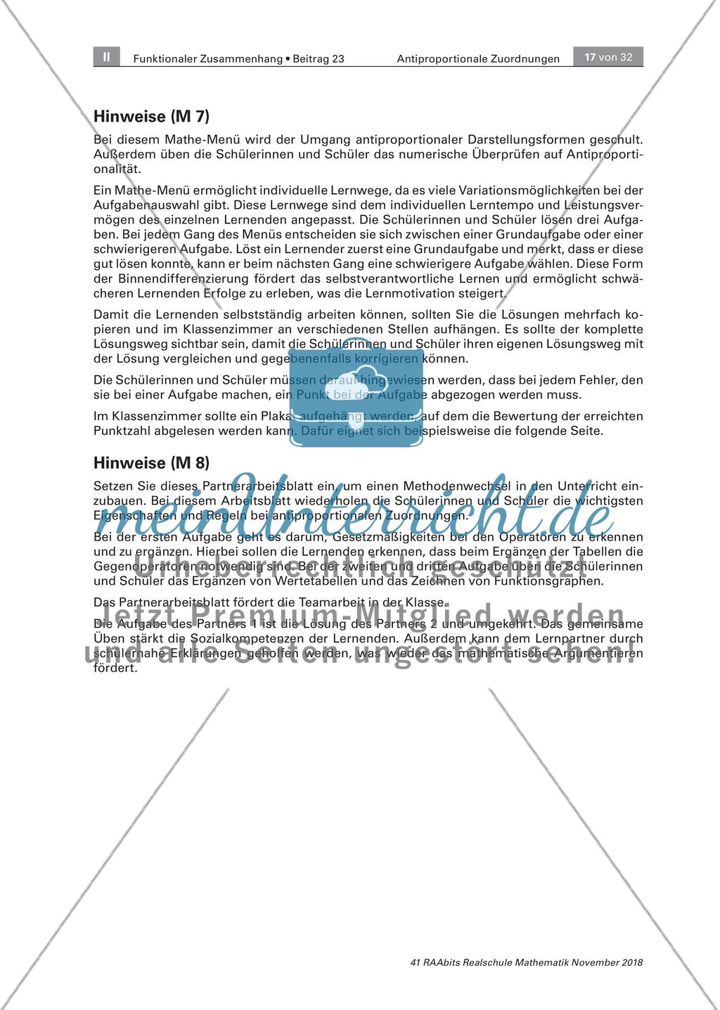 Planung von Events und Reisen: Einführung zu antiproportionalen Zuordnungen Preview 13