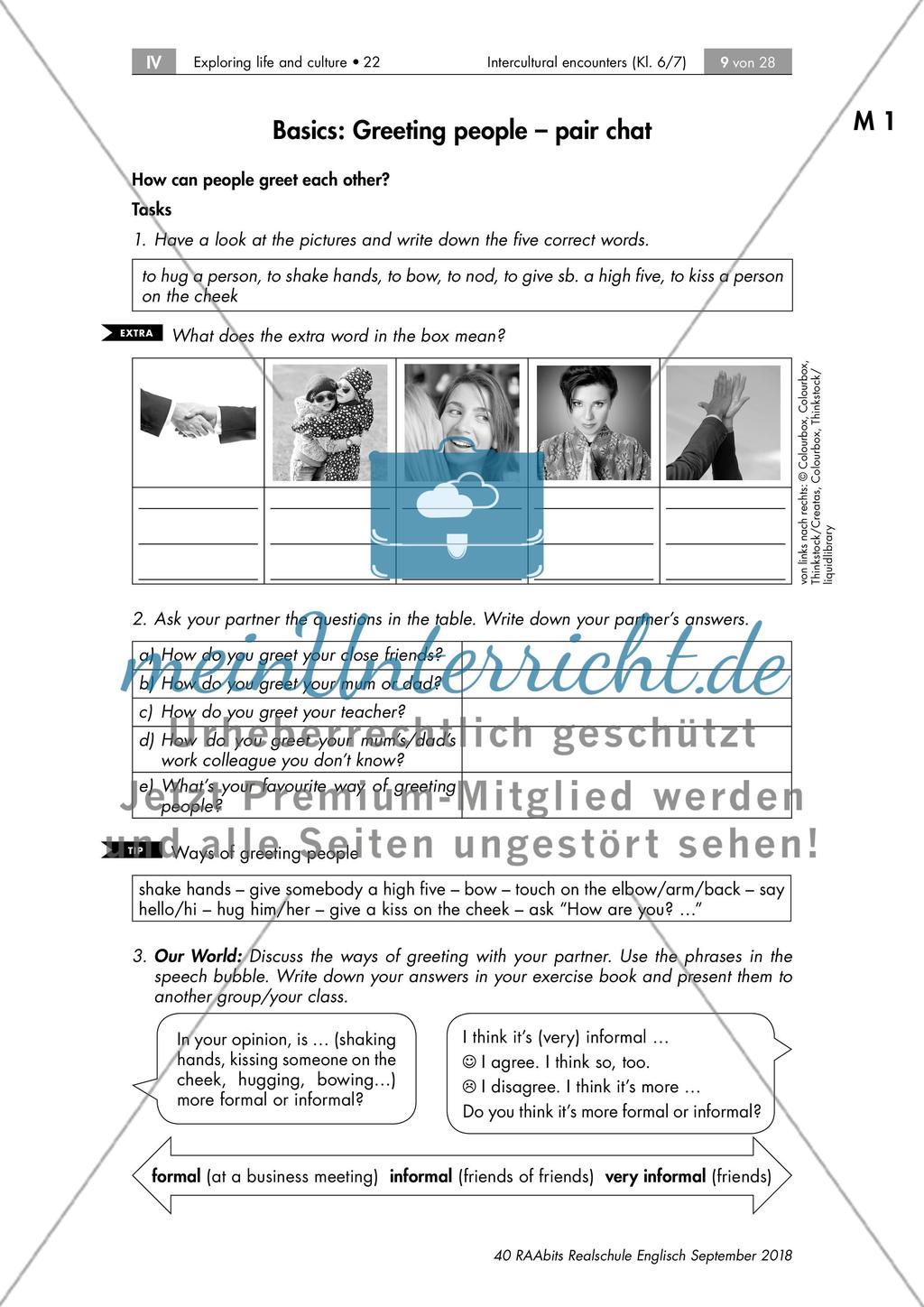 Intercultural encounters: Ways of greeting people Preview 1