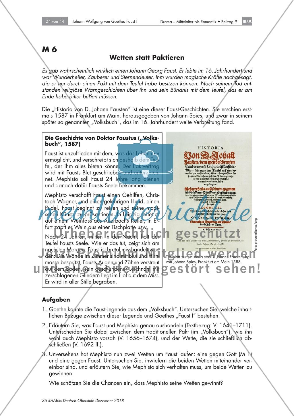 Goethe - Faust I: Faust und Mephisto Preview 1