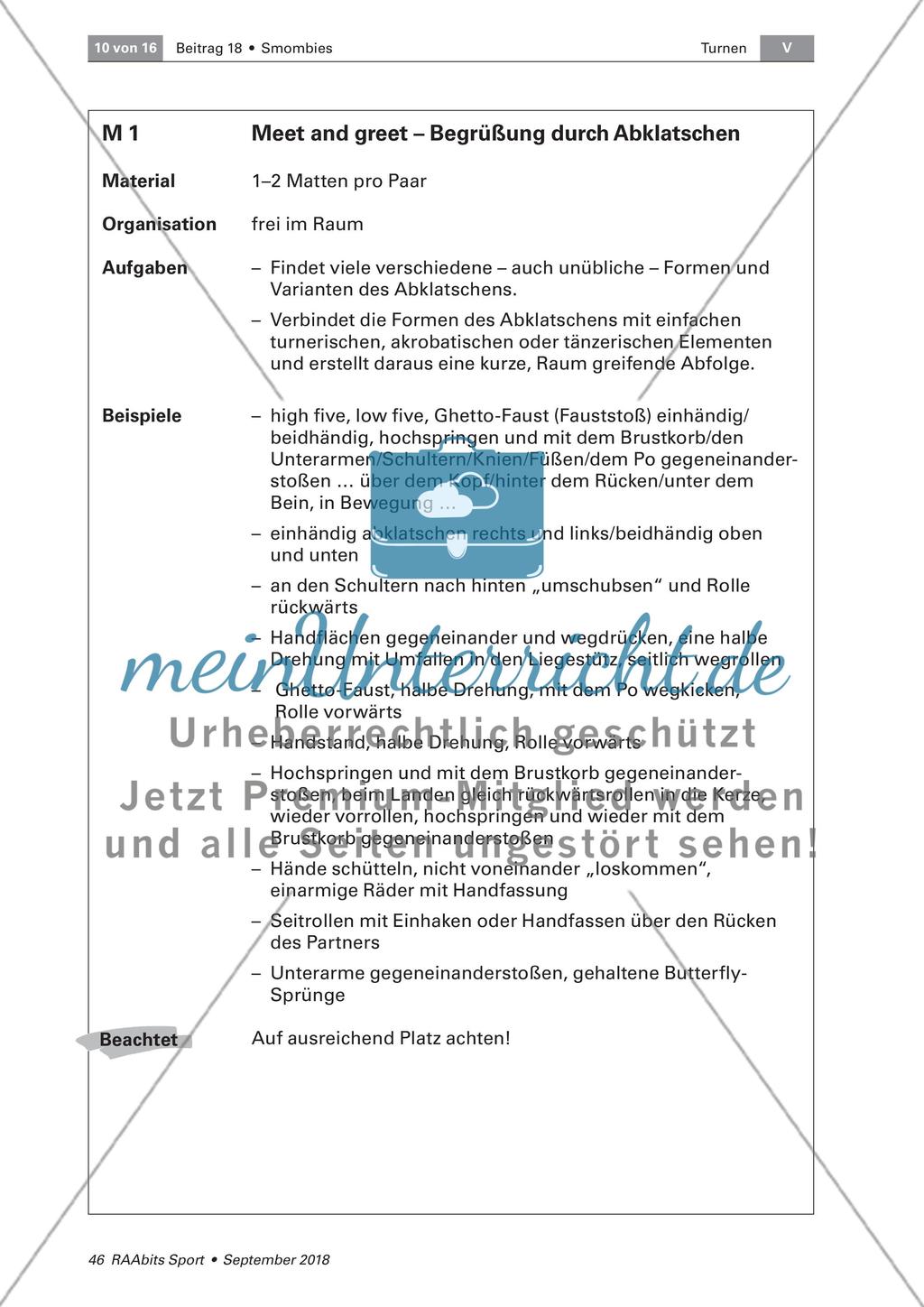 Smombies: Bewegungsgestaltung zum Thema Handysucht Preview 10