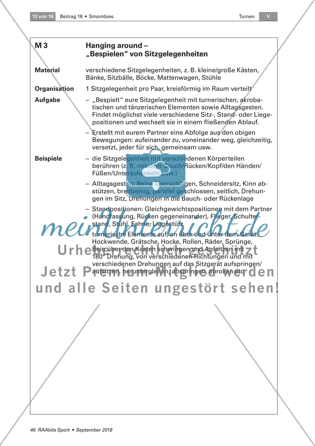 Smombies: Bewegungsgestaltung zum Thema Handysucht Preview 12