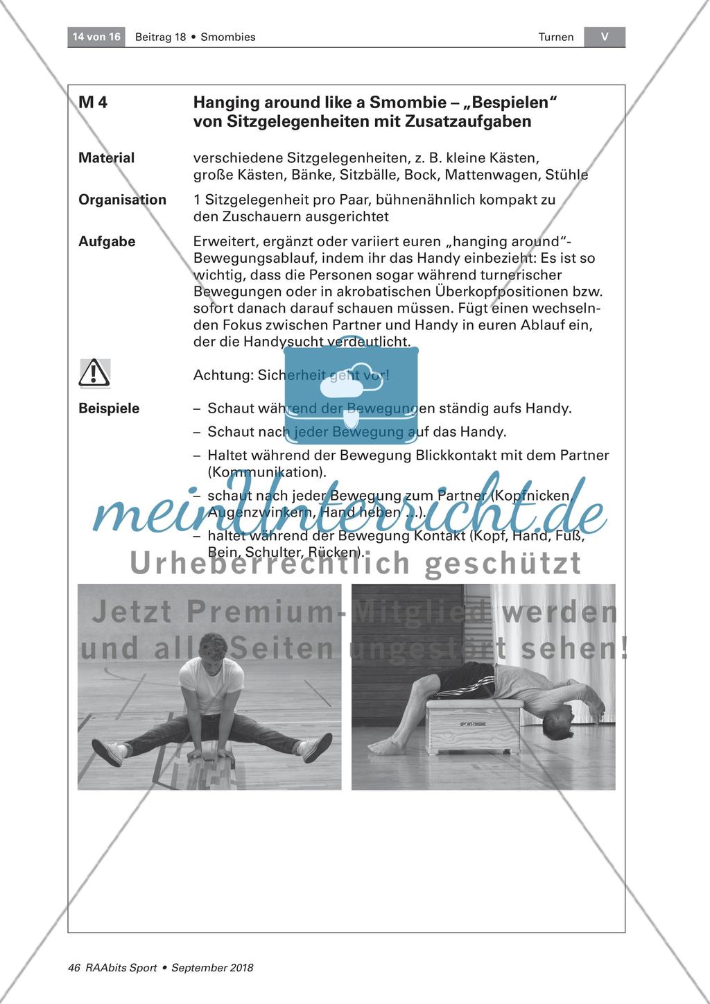 Smombies: Bewegungsgestaltung zum Thema Handysucht Preview 14
