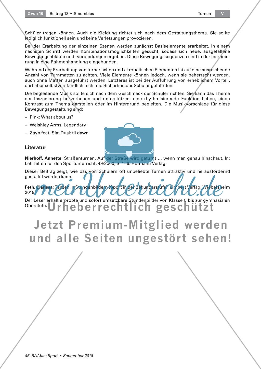 Smombies: Bewegungsgestaltung zum Thema Handysucht Preview 2