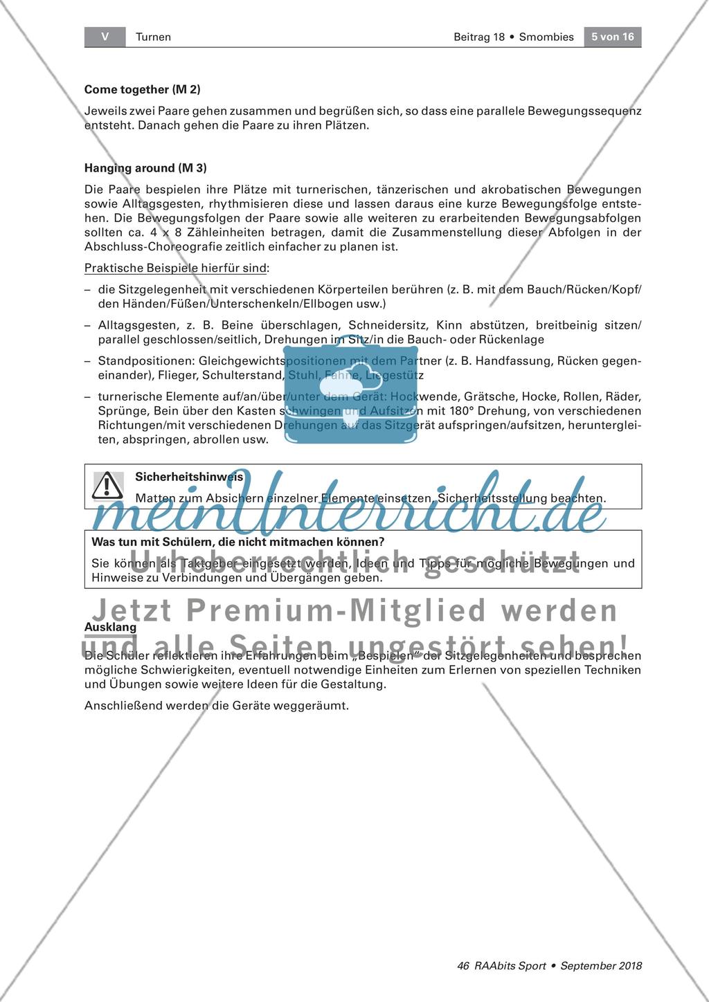 Smombies: Bewegungsgestaltung zum Thema Handysucht Preview 5