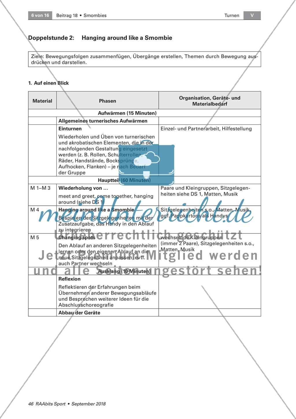 Smombies: Bewegungsgestaltung zum Thema Handysucht Preview 6