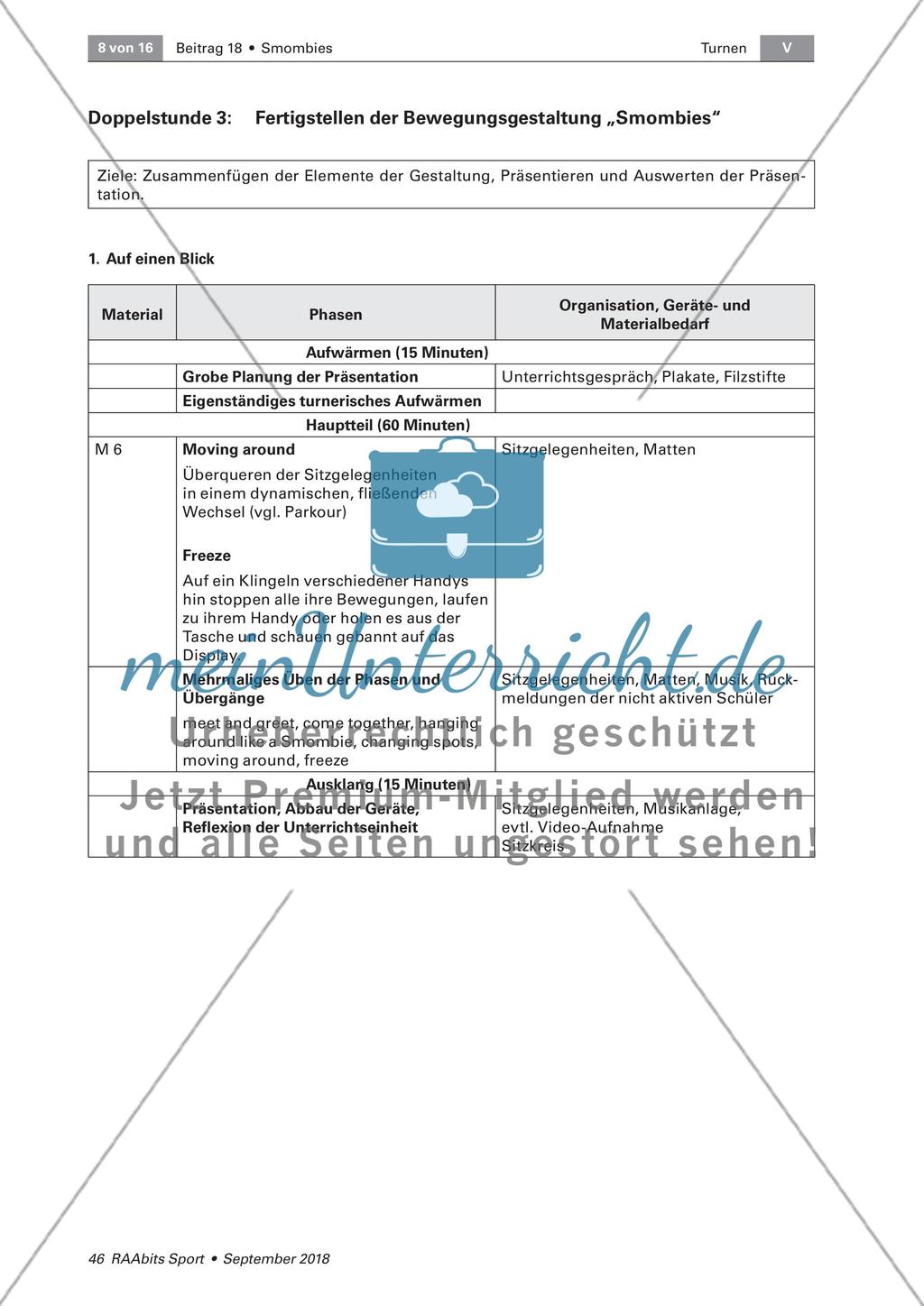 Smombies: Bewegungsgestaltung zum Thema Handysucht Preview 8