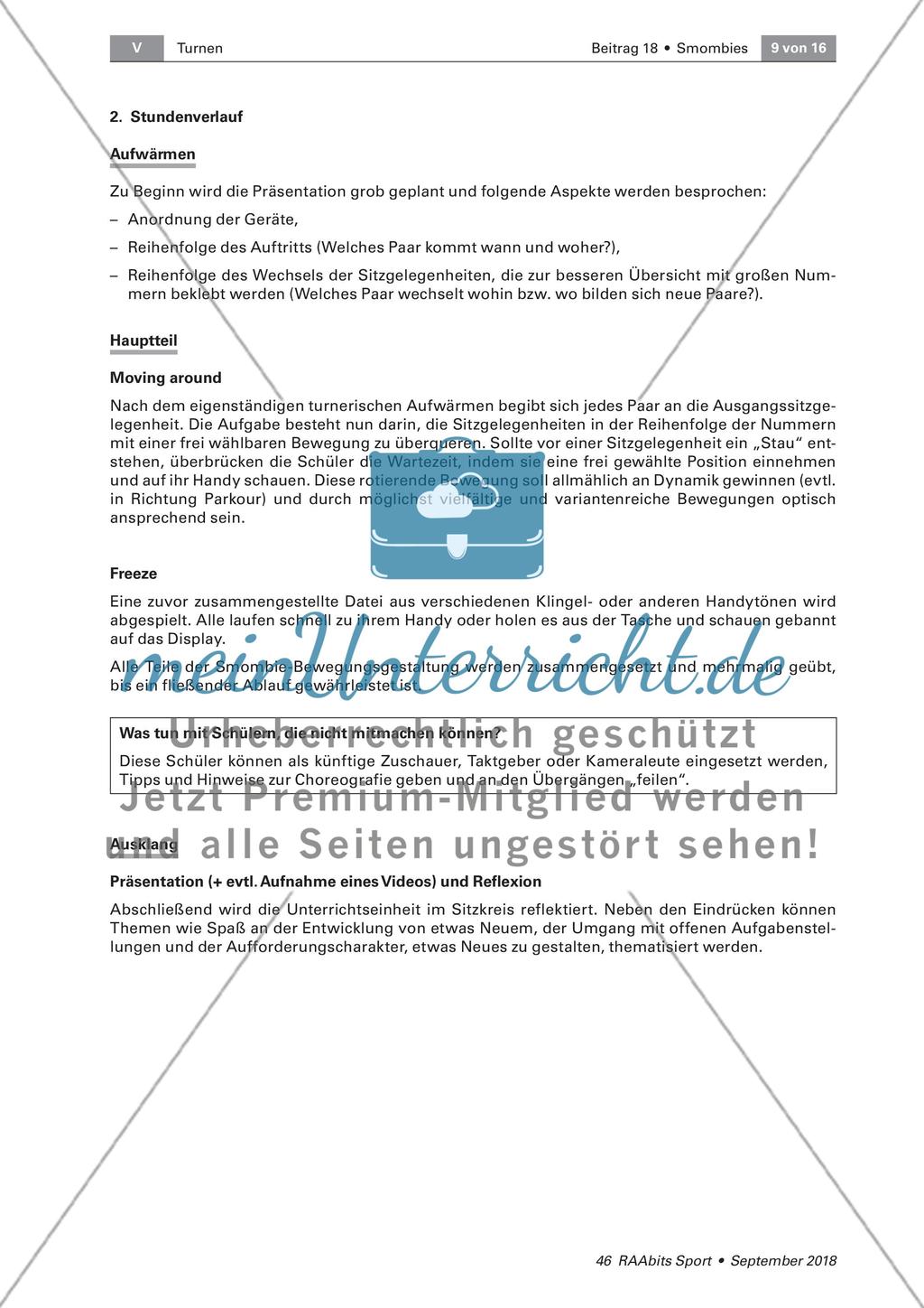 Smombies: Bewegungsgestaltung zum Thema Handysucht Preview 9