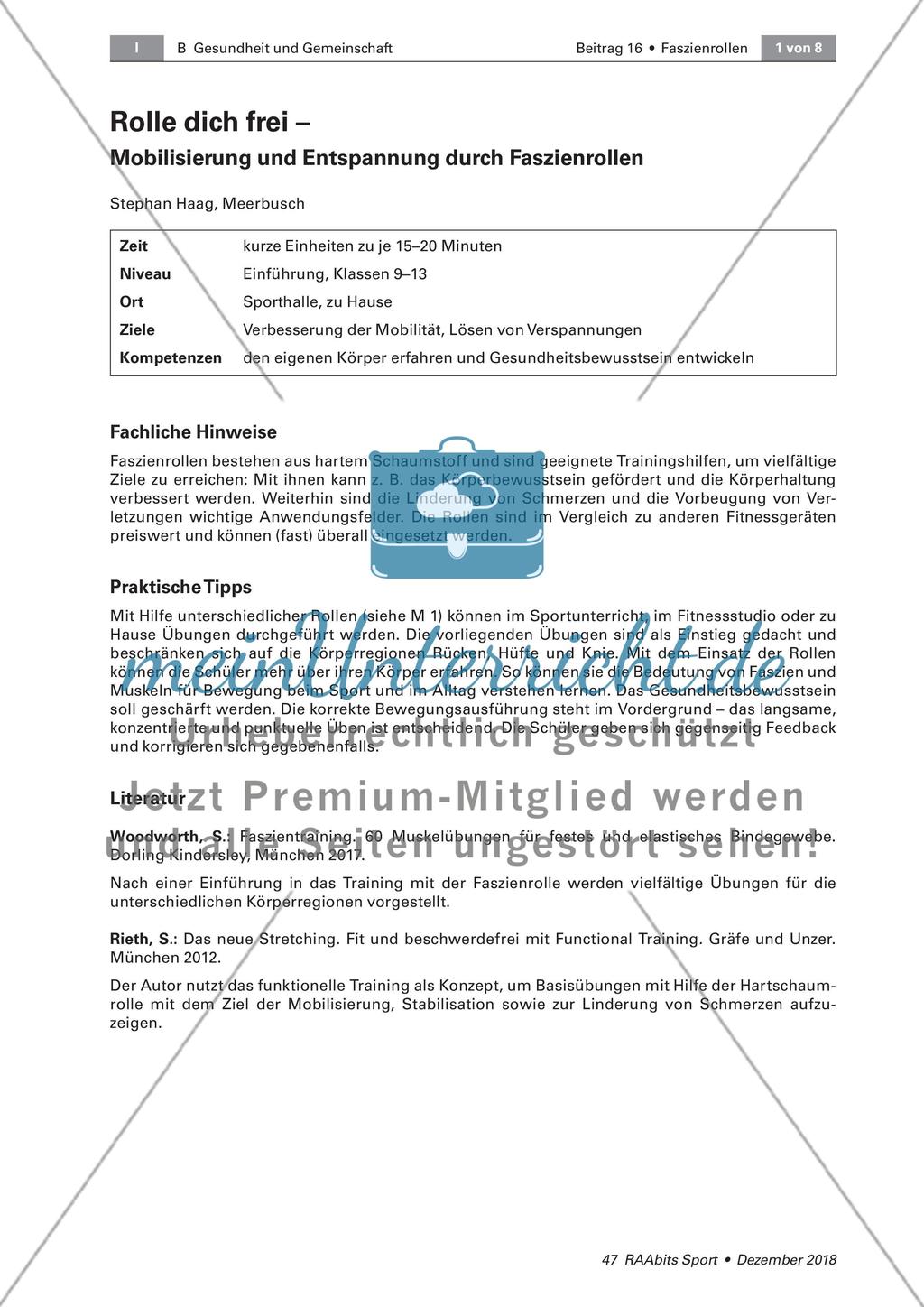 Faszienrollen: Entwicklung eines neuen Körperbewusstseins Preview 1