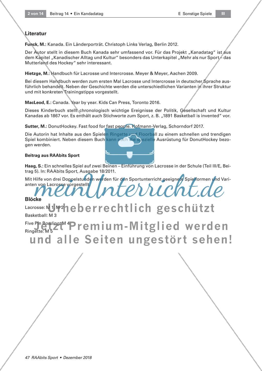 Kanadische Sporterfindungen: Lacrosse, Basketball, Bowling, Ringette Preview 2