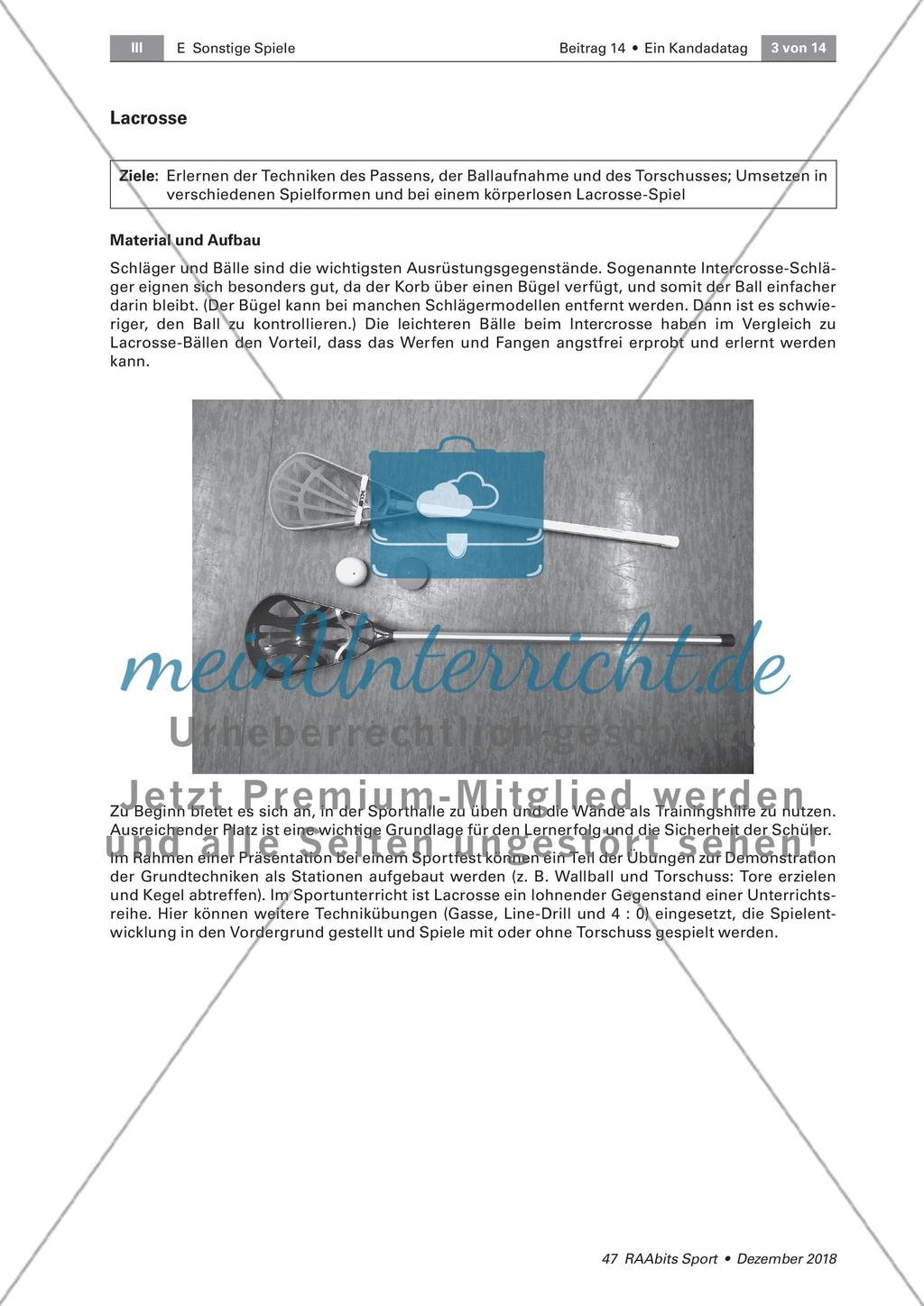 Kanadische Sporterfindungen: Lacrosse, Basketball, Bowling, Ringette Preview 3