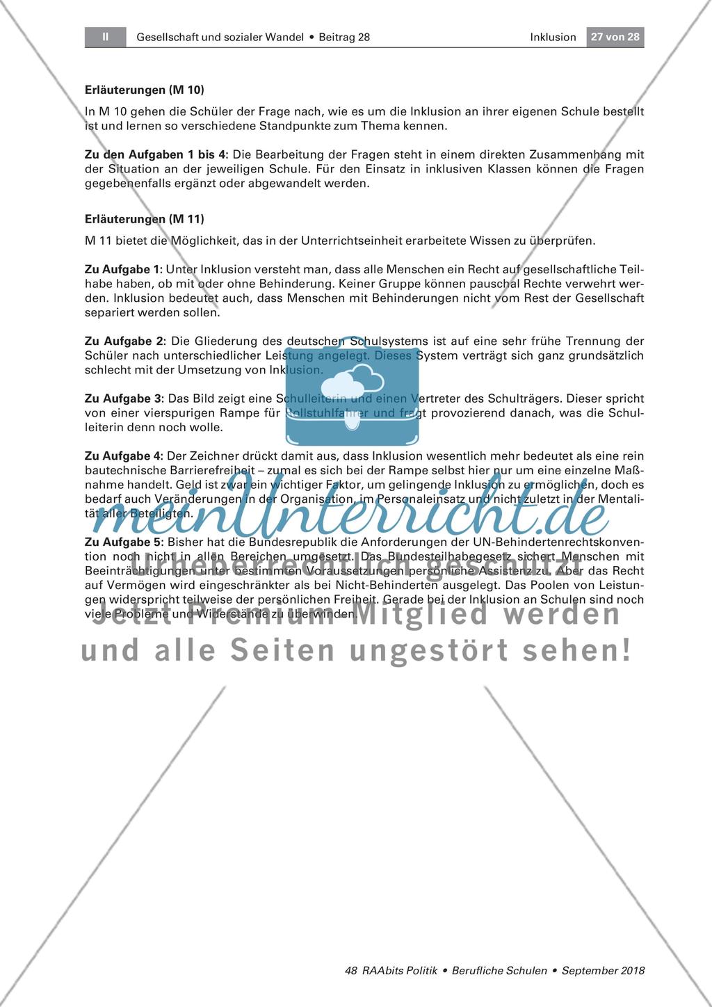 Inklusion: Lernerfolgskontrolle Preview 2