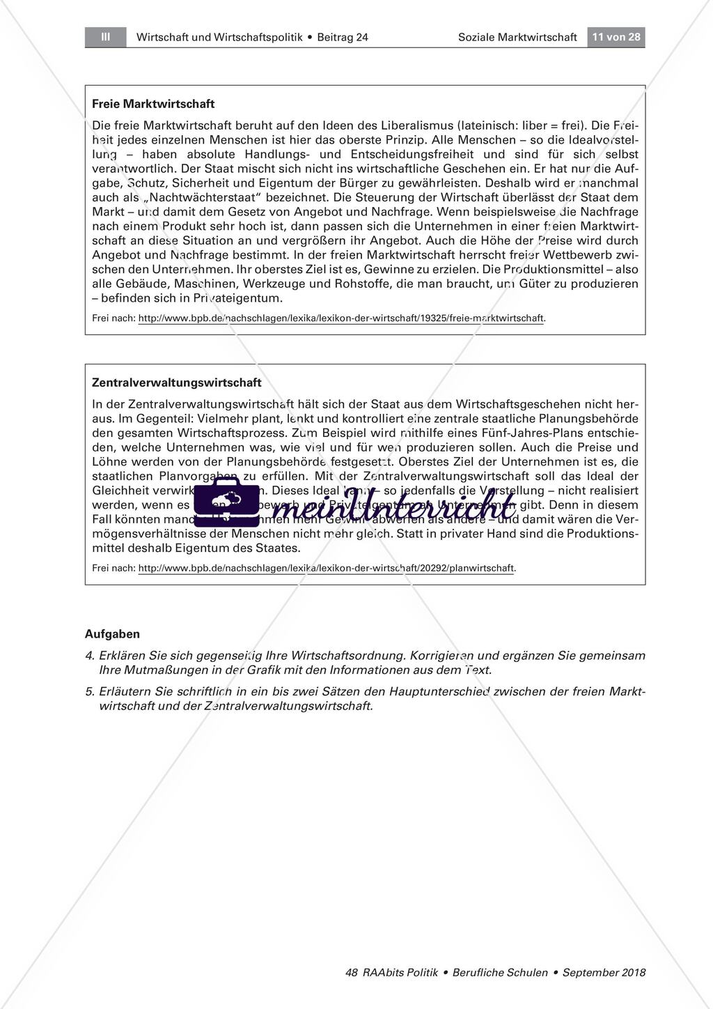 Wirtschaftsordnung in Deutschland im Vergleich zu anderen Formen Preview 7