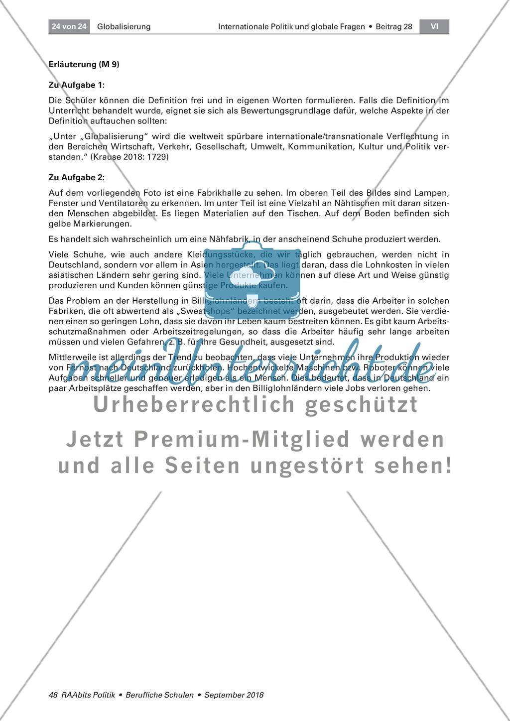Wirtschaft, Politik und Arbeitsbedingungen in einer globalisierten Welt Preview 11