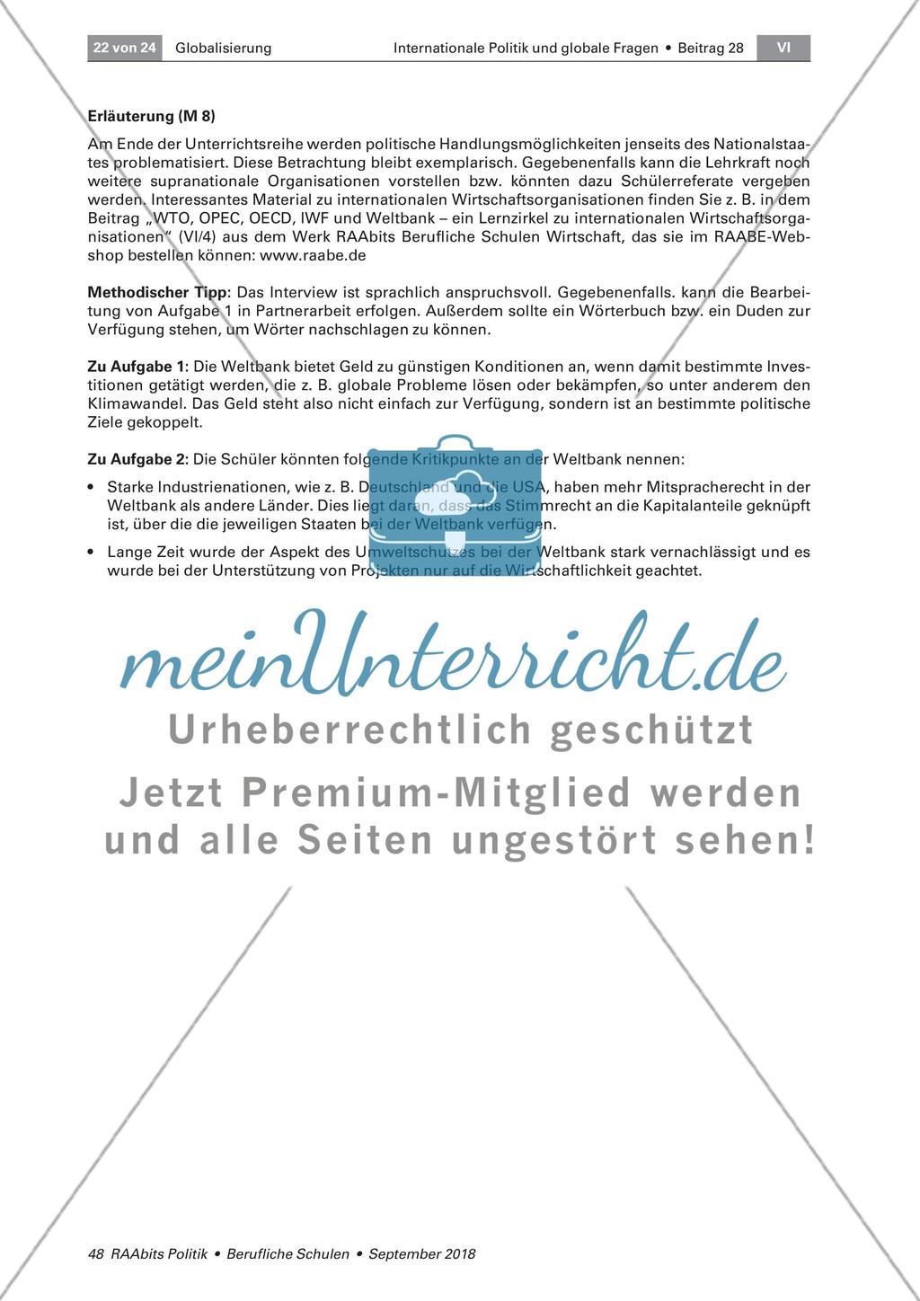 Wirtschaft, Politik und Arbeitsbedingungen in einer globalisierten Welt Preview 9