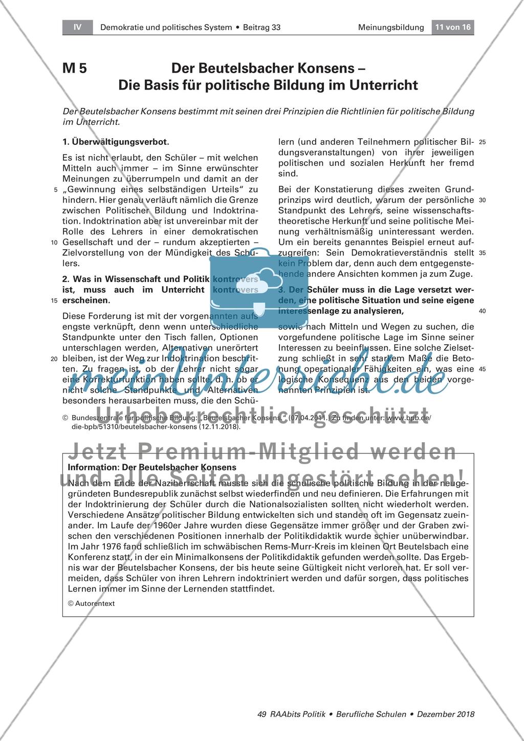 Zwischen Meinungsbildung und Meinungsmache im Unterricht Preview 11