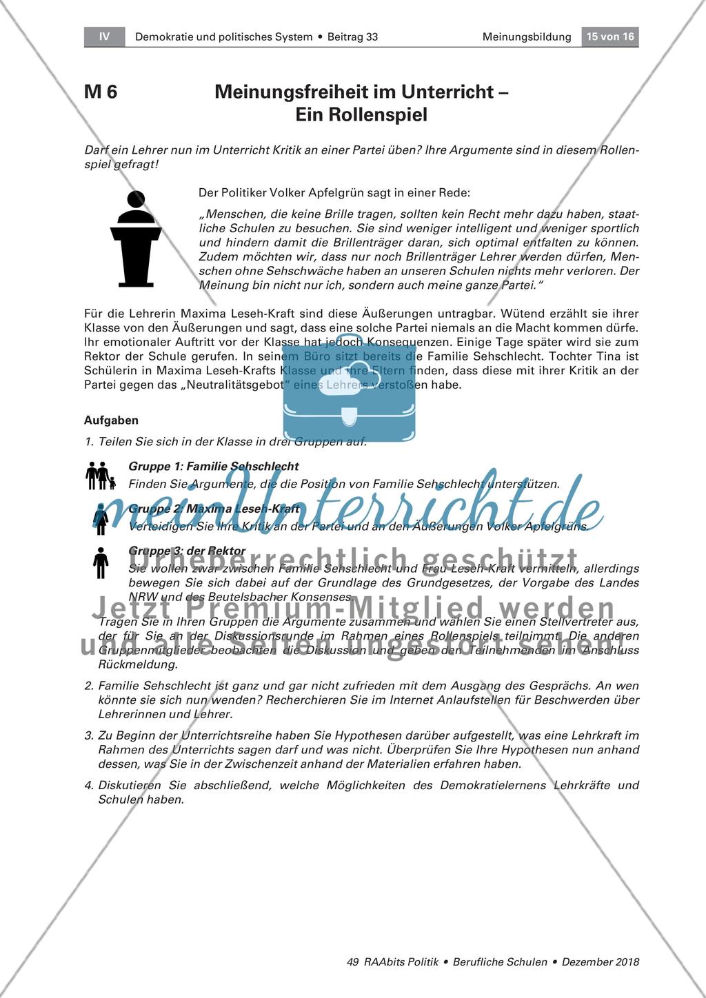 Zwischen Meinungsbildung und Meinungsmache im Unterricht Preview 15