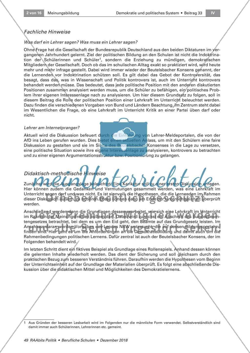 Zwischen Meinungsbildung und Meinungsmache im Unterricht Preview 2