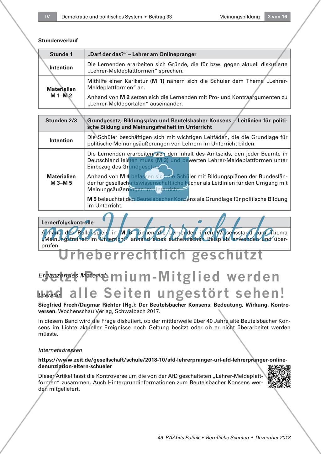 Zwischen Meinungsbildung und Meinungsmache im Unterricht Preview 3