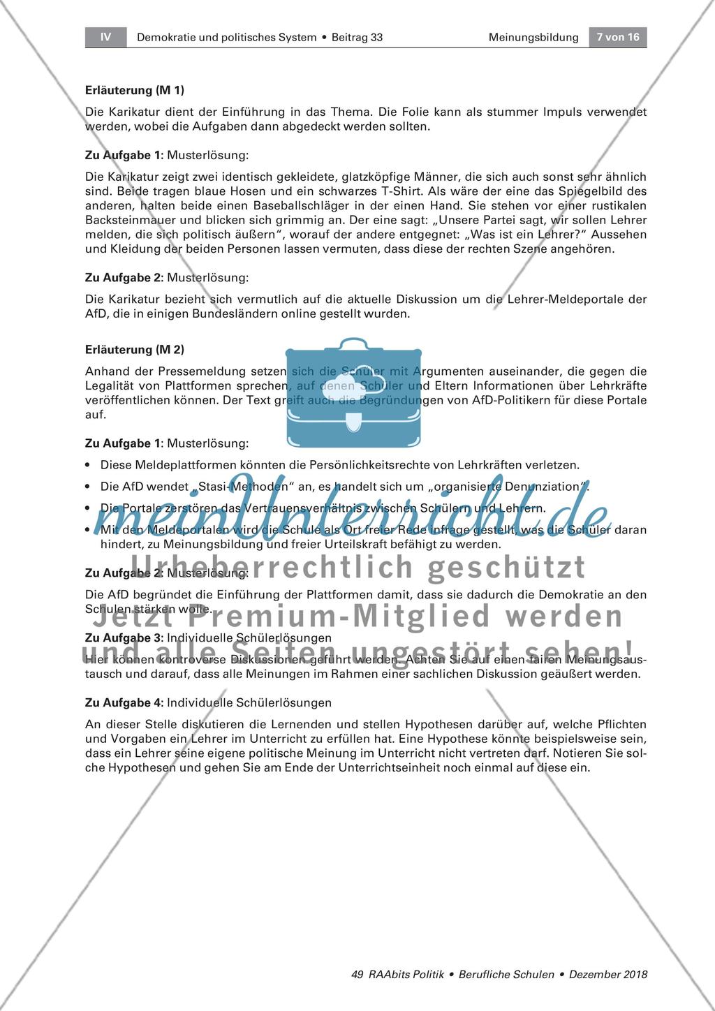 Zwischen Meinungsbildung und Meinungsmache im Unterricht Preview 7
