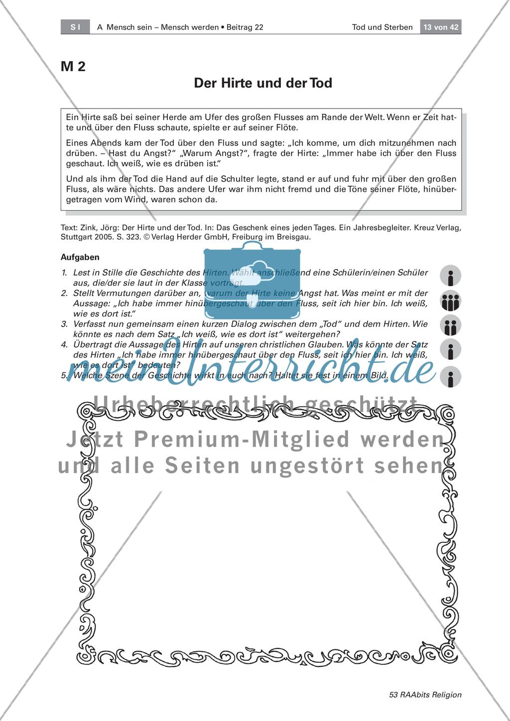 Eine Bildmediation zu den Begriffen Sterben und Tod Preview 11