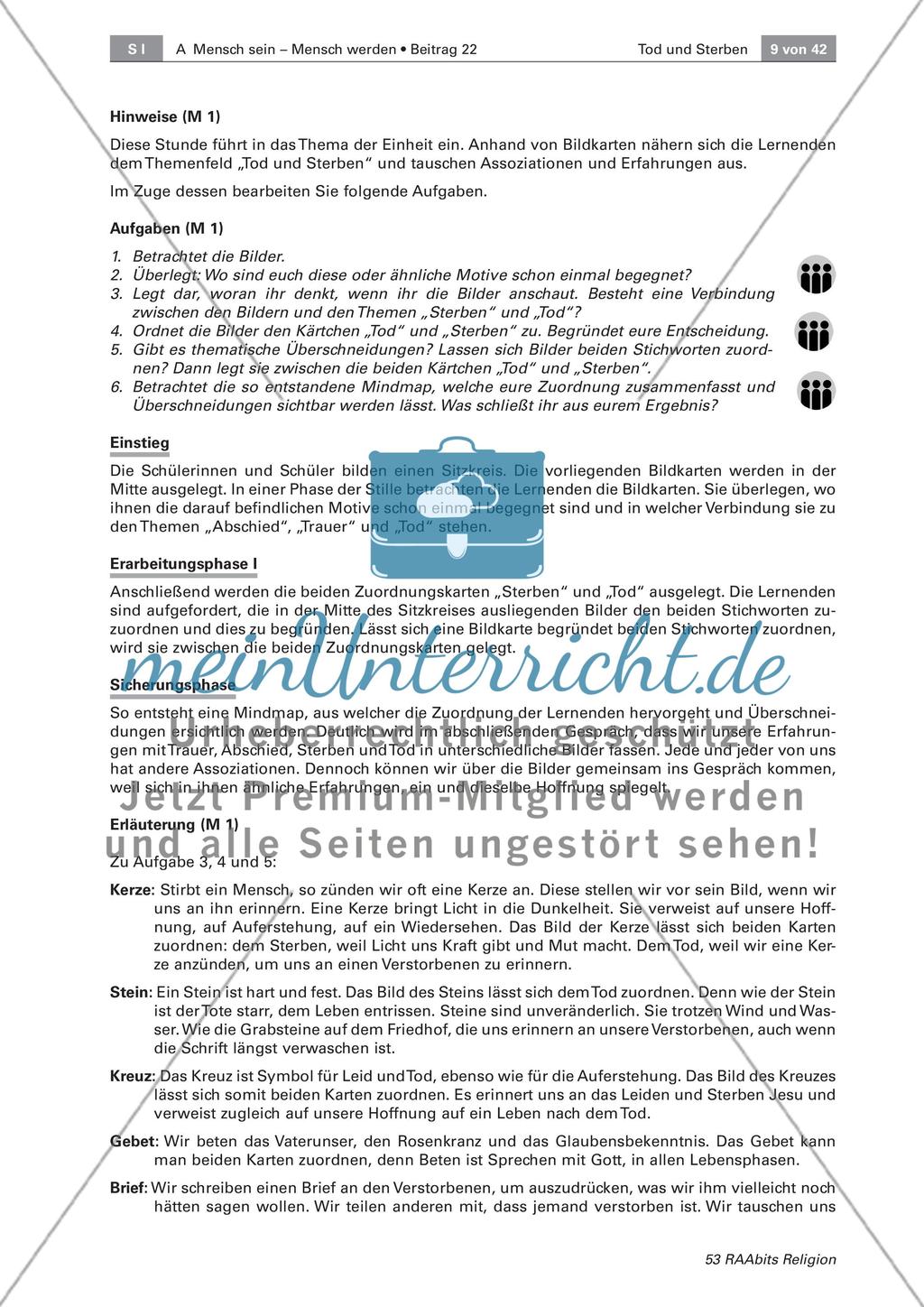 Eine Bildmediation zu den Begriffen Sterben und Tod Preview 7