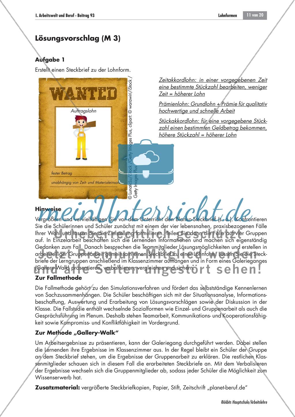 Unterschiedliche Lohnformen im Vergleich Preview 11