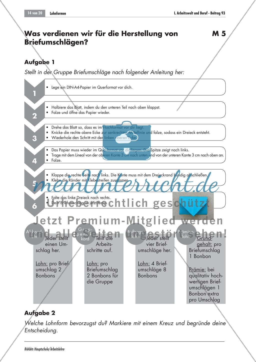 Unterschiedliche Lohnformen im Vergleich Preview 14