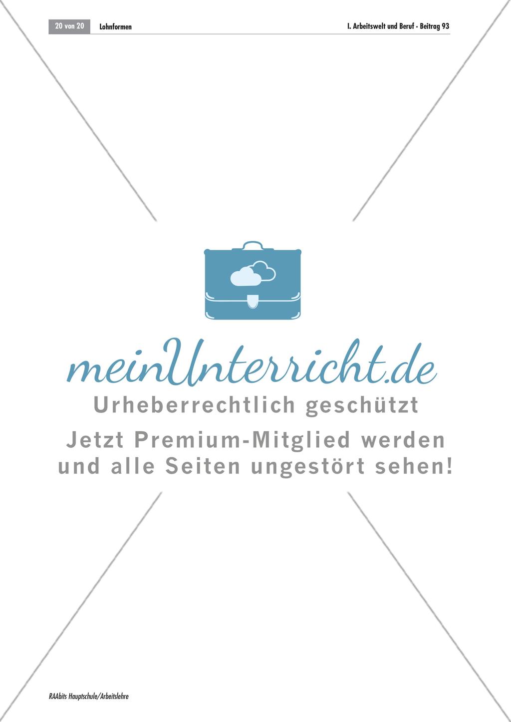 Unterschiedliche Lohnformen im Vergleich Preview 20