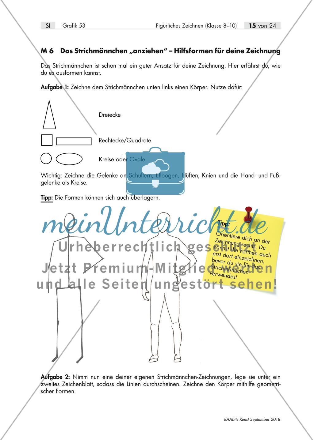 Vom Strichmännchen zum Menschen: figürliches Zeichnen Preview 15