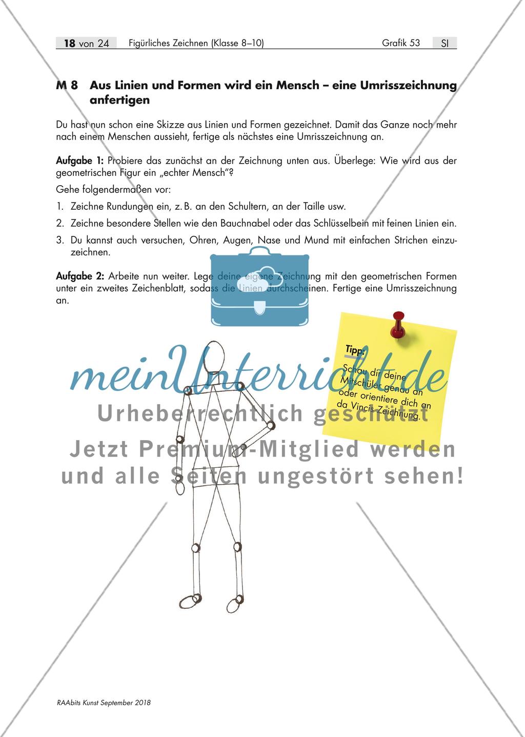 Vom Strichmännchen zum Menschen: figürliches Zeichnen Preview 18