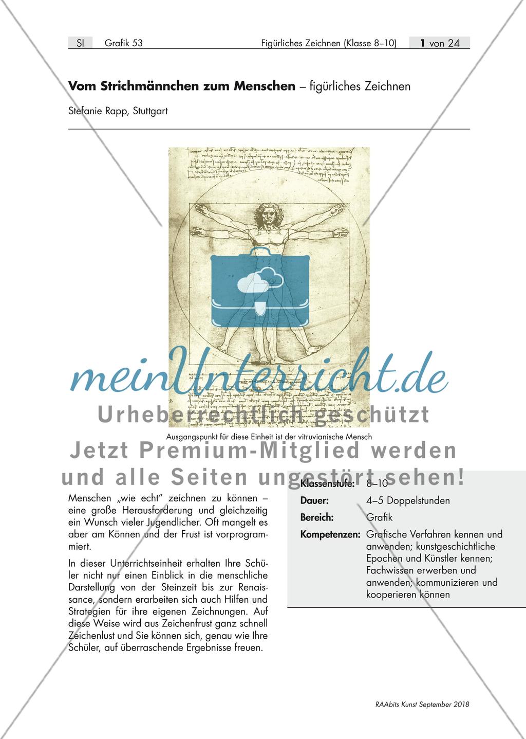 Vom Strichmännchen zum Menschen: figürliches Zeichnen Preview 1