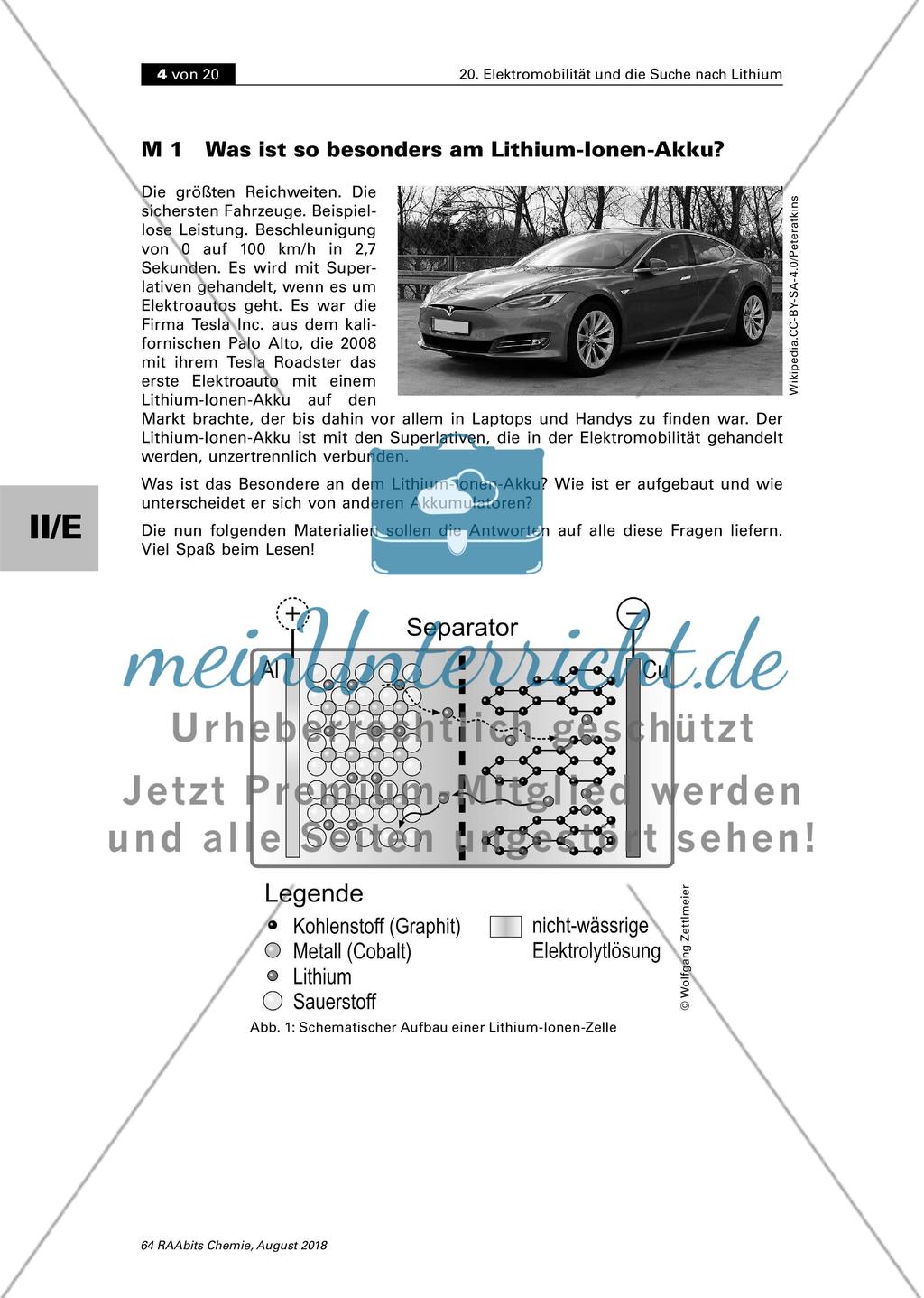 Elektromobilität und die Suche nach Lithium (Sek. II) Stand: 08/2018 Preview 4