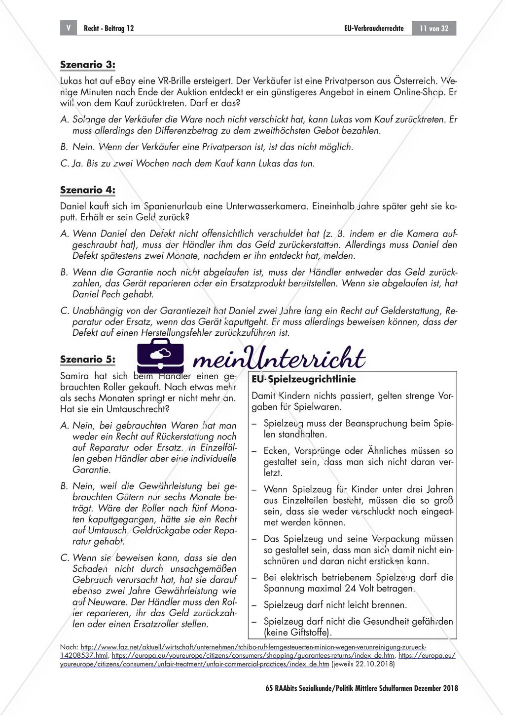 EU: Verbraucherrechte Preview 11