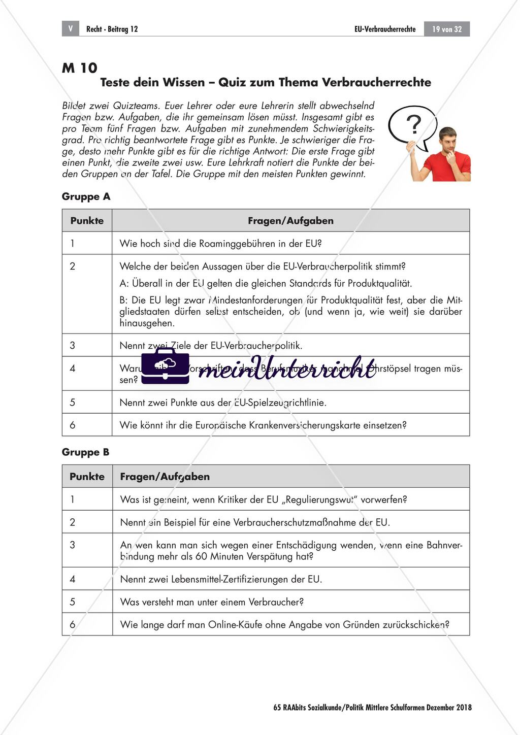 EU: Verbraucherrechte Preview 19