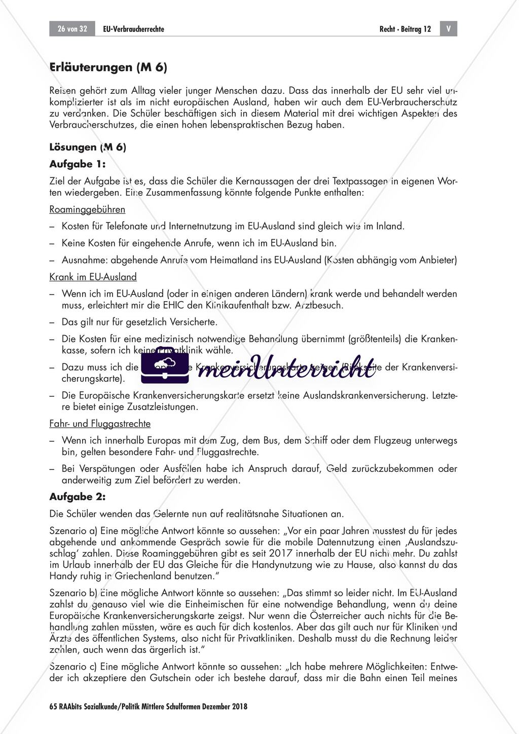 EU: Verbraucherrechte Preview 26
