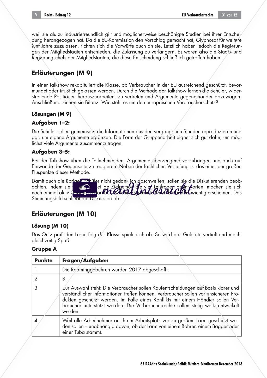 EU: Verbraucherrechte Preview 31