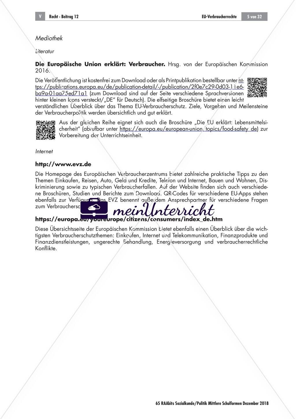 EU: Verbraucherrechte Preview 5
