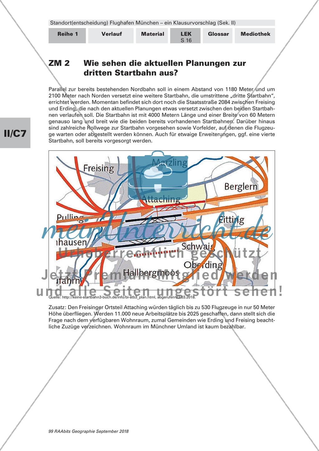 Der Standort des Flughafen München: ein Klausurvorschlag Preview 18