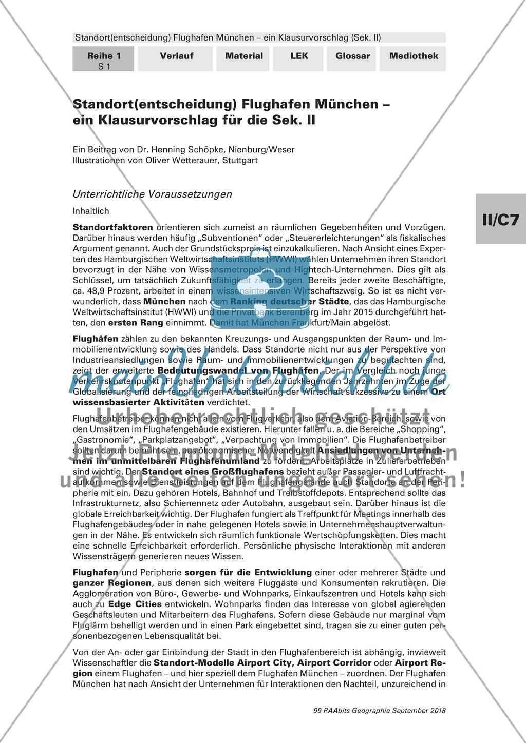 Der Standort des Flughafen München: ein Klausurvorschlag Preview 1