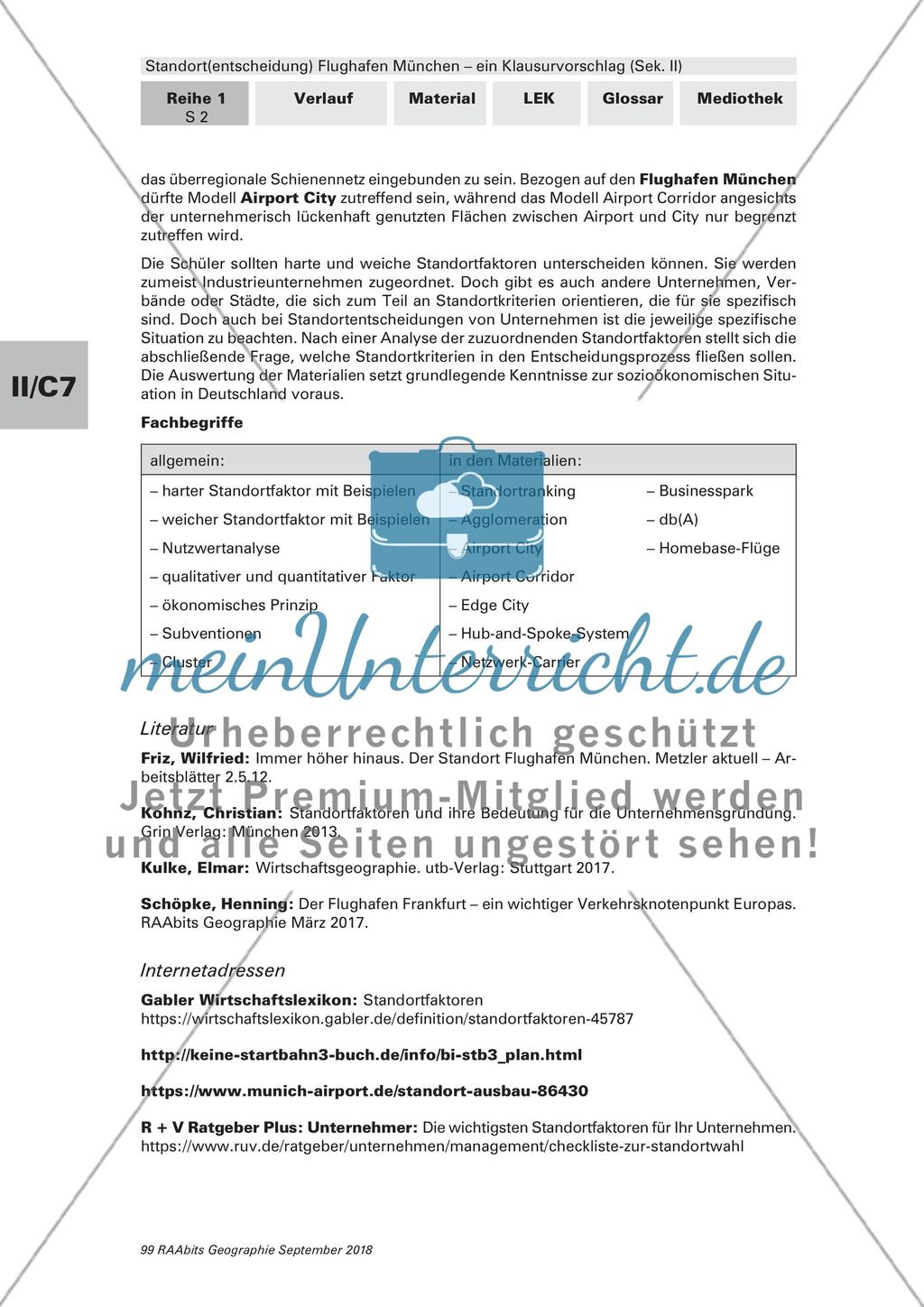 Der Standort des Flughafen München: ein Klausurvorschlag Preview 2