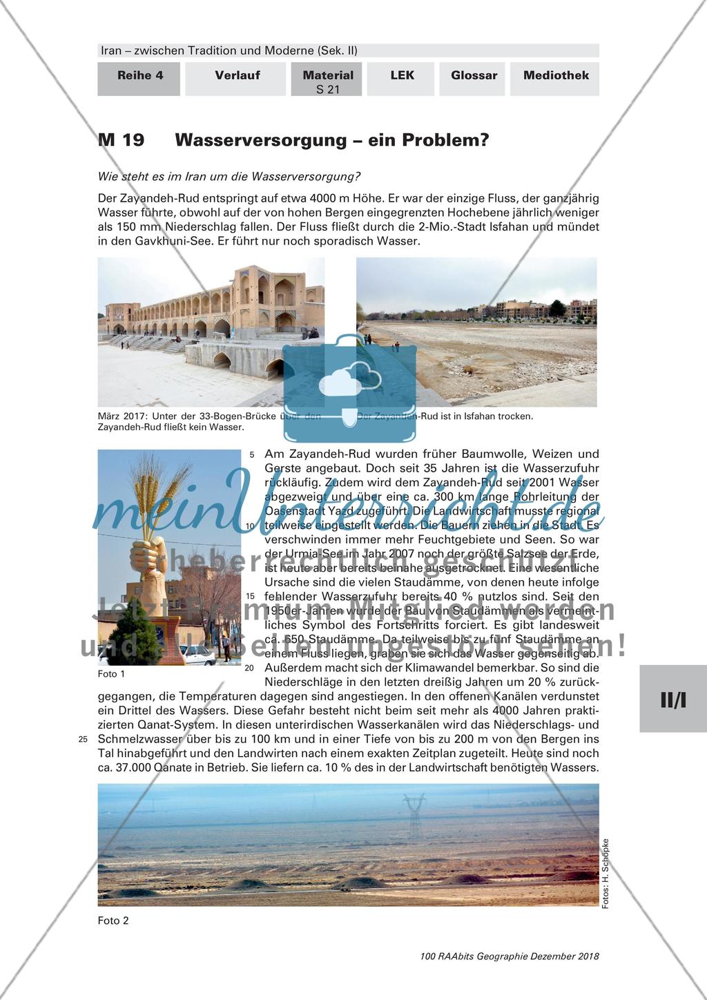 Wasserversorgung und Wirtschaft im Iran Preview 1