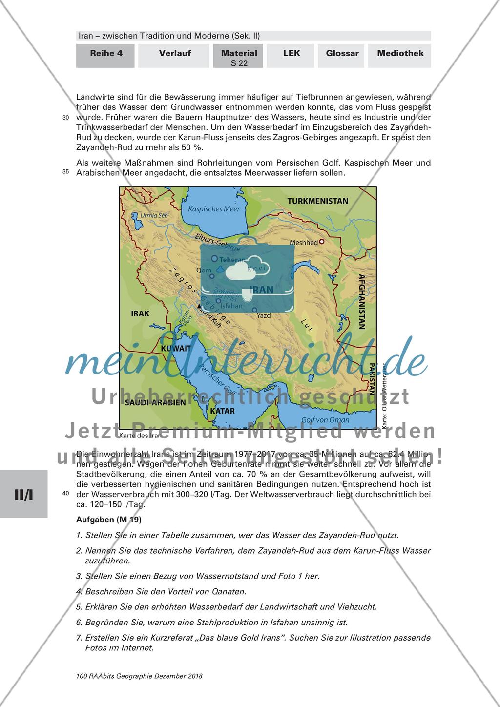 Wasserversorgung und Wirtschaft im Iran Preview 2