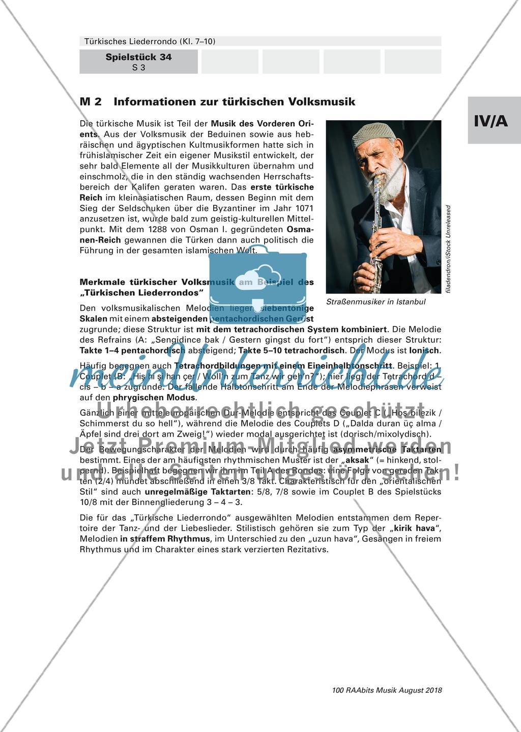 Türkisches Liederrondo Preview 3