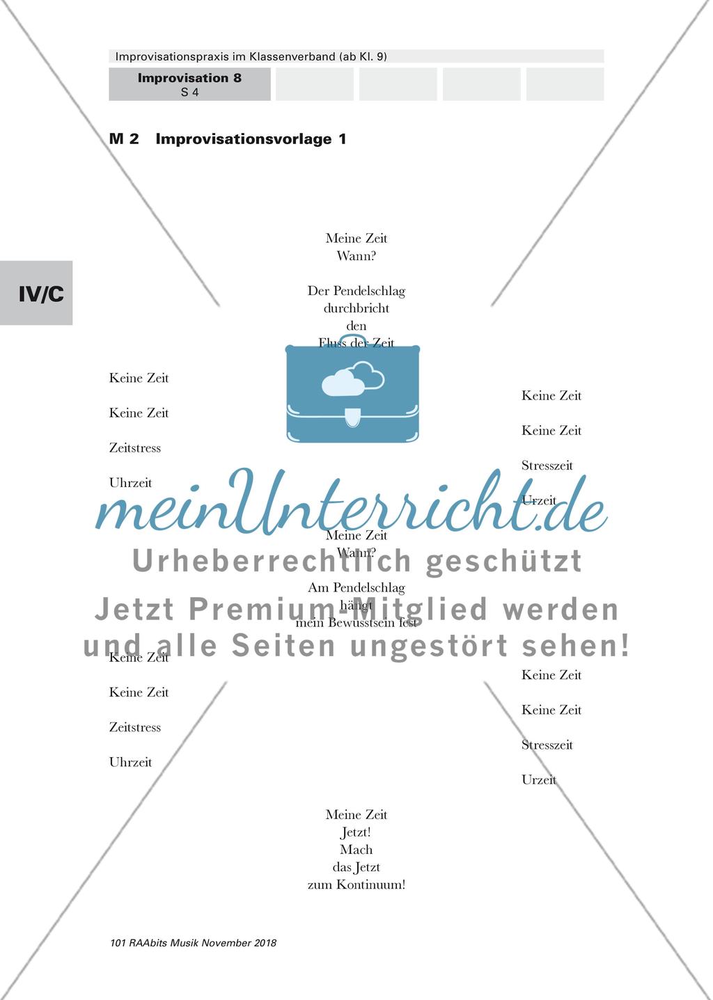 Improvisation! - Improvisationspraxis im Klassenverband Teil der Reihe