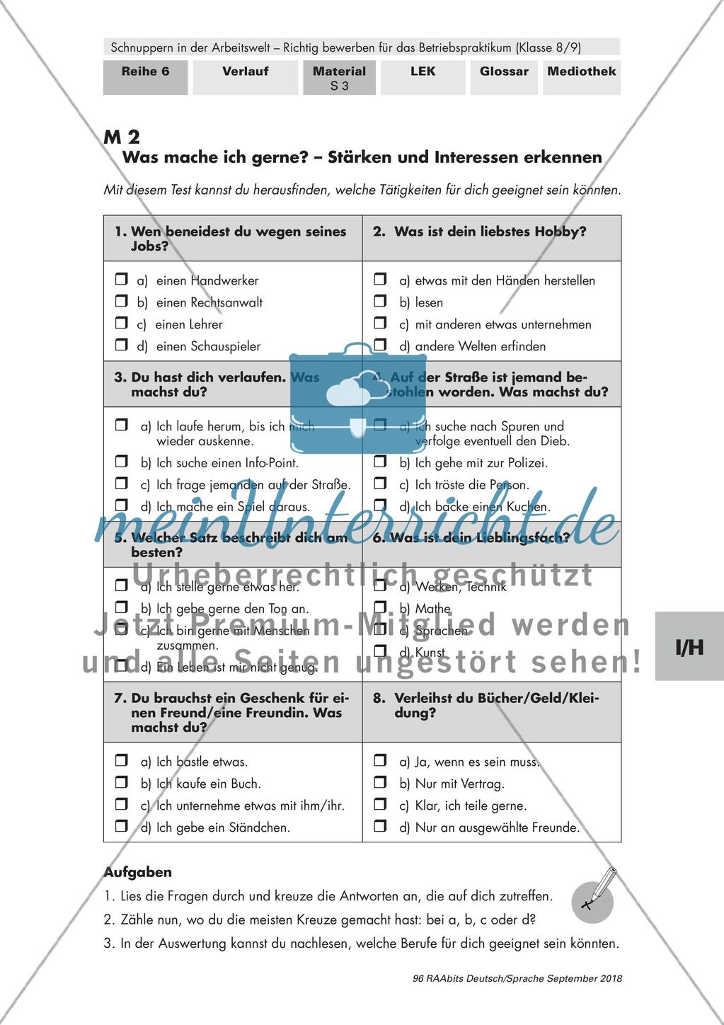 Betriebspraktikum: Auswahl des passenden Praktikumsplatzes Preview 2